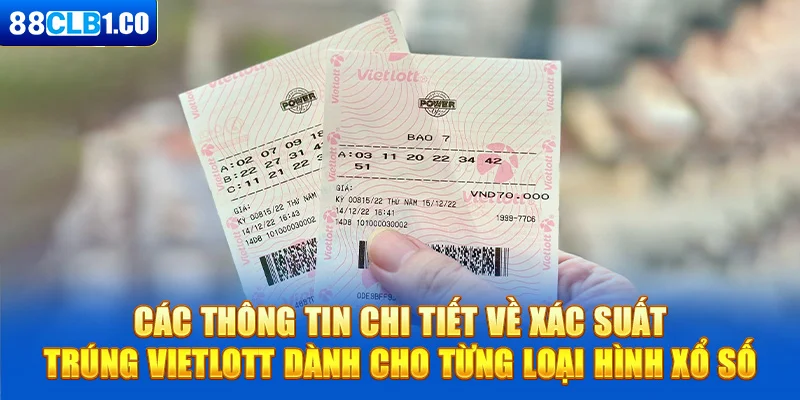 Các thông tin chi tiết về xác suất trúng Vietlott dành cho từng loại hình xổ số